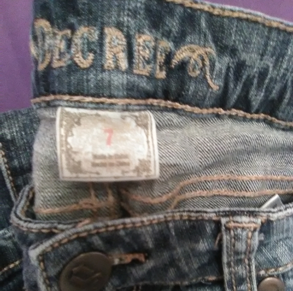 Degree blue jeans size 7 stretchy women winter - Picture 2 of 4